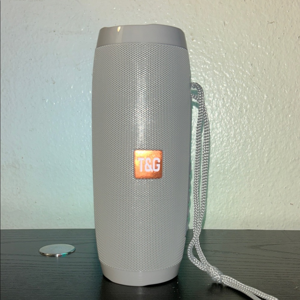 T&G White Portable Bluetooth Speaker